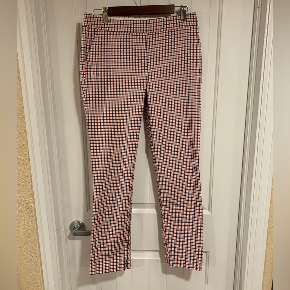 Boden Richmond Gingham Flat Front Trouser Pants  Size 8.